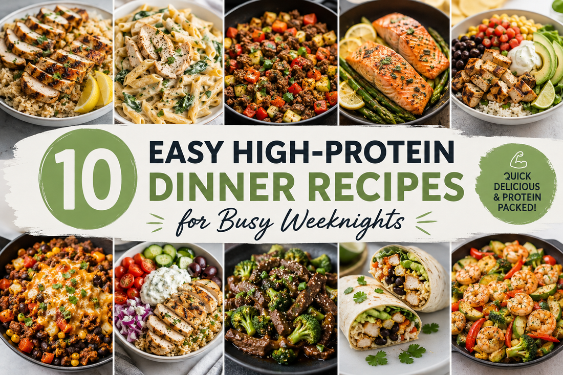 easy high-protein meals, healthy dinner recipes, quick protein meals, high-protein recipes for dinner, easy weeknight dinners