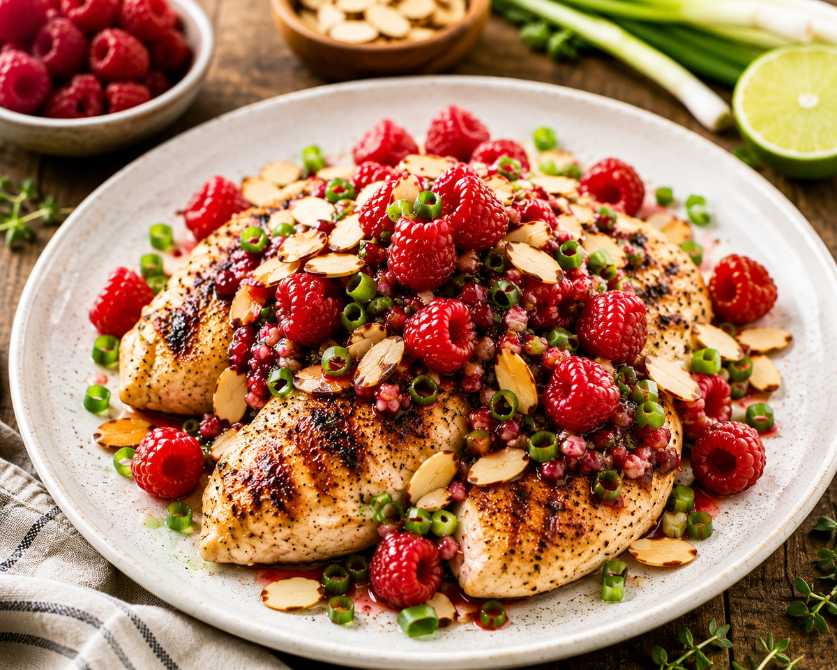 Chicken with Almond and Berry Relish