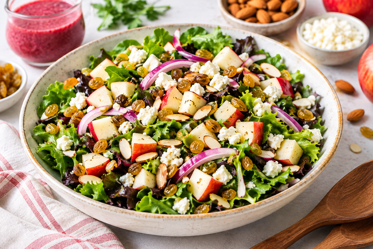 Apple Almond Crunch Salad – Easy Fresh Salad Recipe