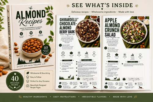 Almond Recipes Cookbook: 40 Delicious & Easy Almond Recipes for Healthy Meals, Snacks & Desserts | Digital PDF Cookbook